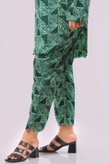 Abstract Digital print Green co-ord set.