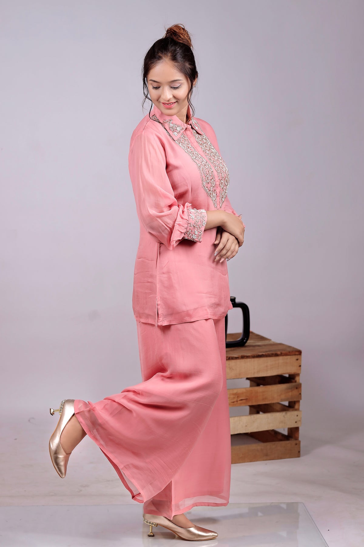 Rosemary rouge pink ethnic co-ord set